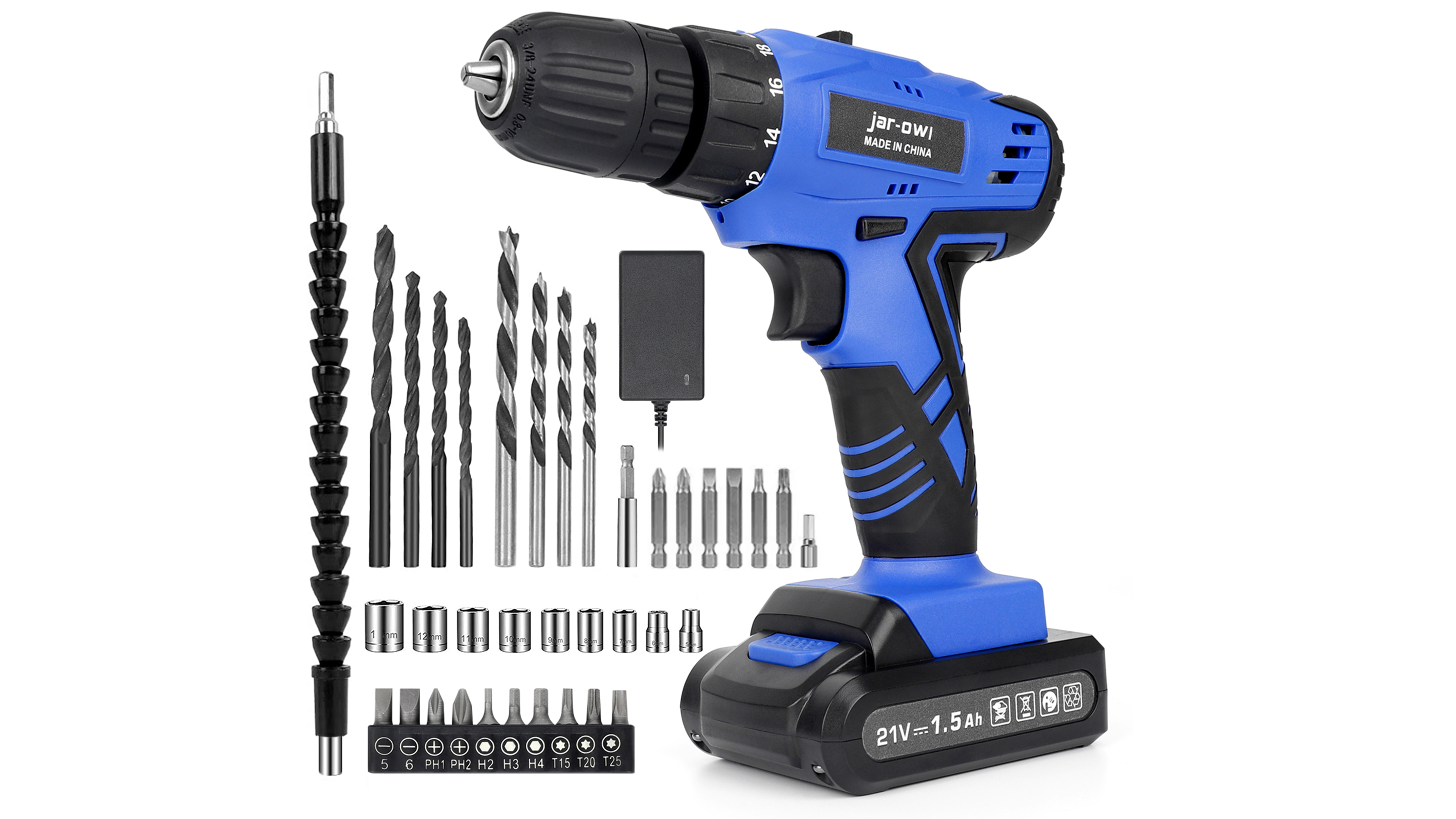 Amazon.com: Jar-Owl 21V Cordless Drill, 350 in-lb Torque, 0